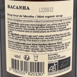 Bacanha Mint Syrup 400ml