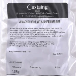 Castaing Venison Terrine with Juniper Berries 1kg