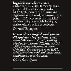 Ederki Green Olive Selection: Garlic, Lemon and Piment d’Espelette