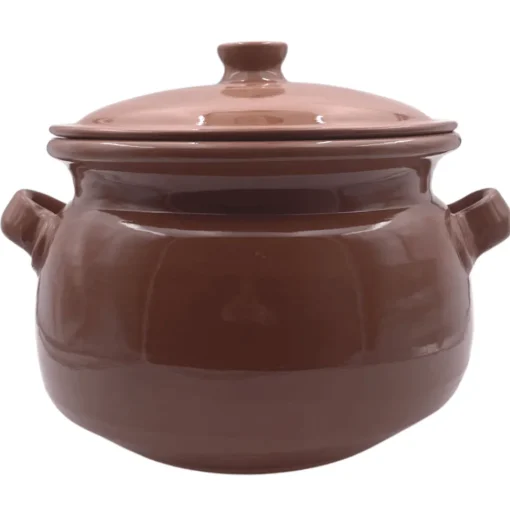 Extra Large Terracotta Cooking Pot with Lid 7l