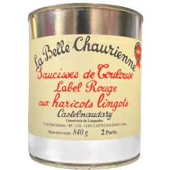 La Belle Chaurienne Label Rouge Toulouse Sausages and Haricot Beans 840g