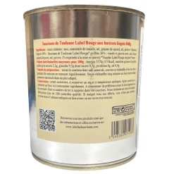 La Belle Chaurienne Label Rouge Toulouse Sausages and Haricot Beans 840g