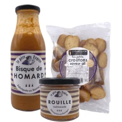 Le Grand Lejon Lobster Bisque, Garlic Croutons and Rouille Set