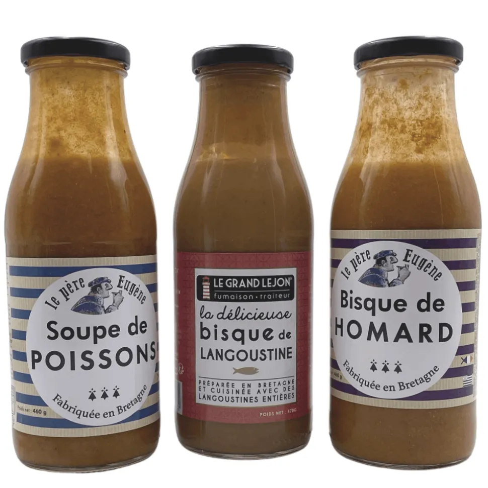 Le Pere Eugene Soup Trio: Lobster, Fish and Langoustine