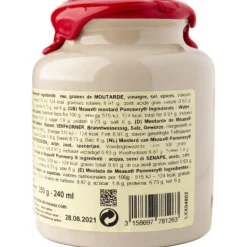 Pommery Mustard Trio with Wholegrain, Honey and Green Peppercorn Mustard 250g x 3