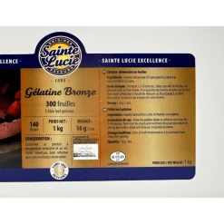 Sainte Lucie Bronze Gelatine Leaves 1kg