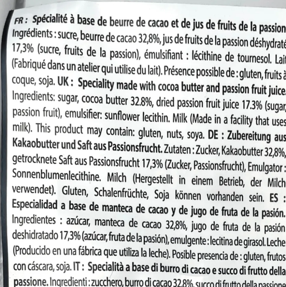 Valrhona Passionfruit Inspiration 3kg